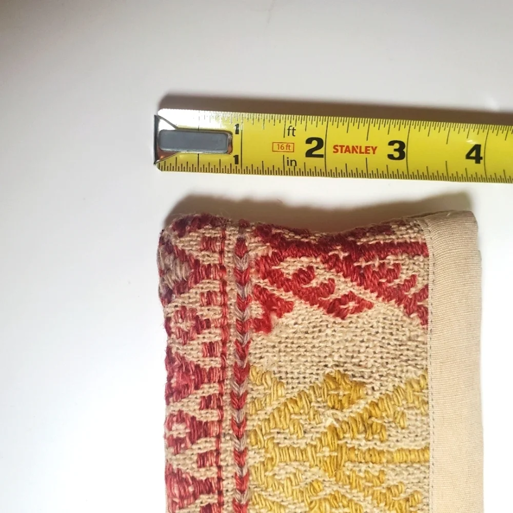 Artisan Handcrafted with a Woven Tribal Print Makeup Cosmetic Bag Zipper Closure